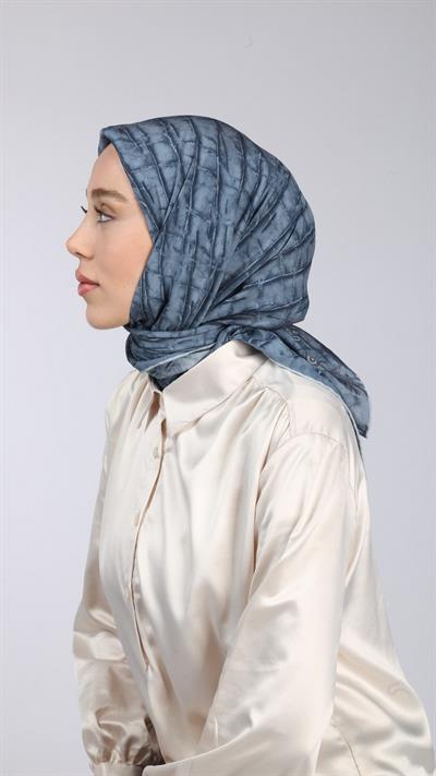 LUMİNA DESEN EŞARP MAVİ
