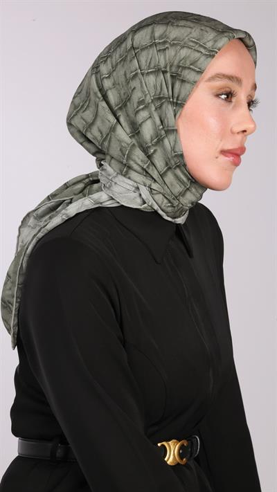 LUMİNA DESEN EŞARP MİNT YEŞİL