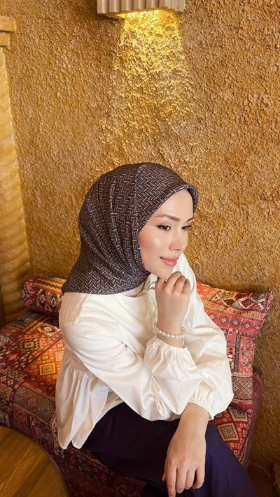 LUNIVA DESEN EŞARP LACİVERT-5