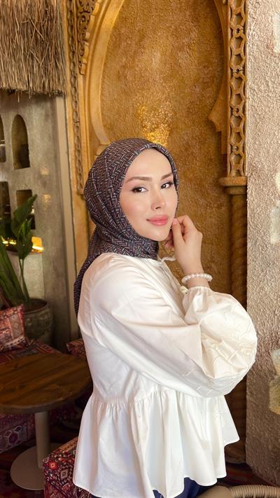 LUNIVA DESEN EŞARP LACİVERT-5