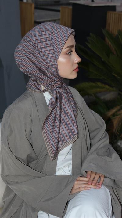 LUNIVA DESEN EŞARP VİZON-2