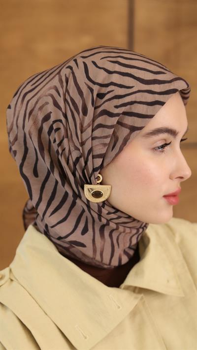 MİREYA DESEN EŞARP BEJ