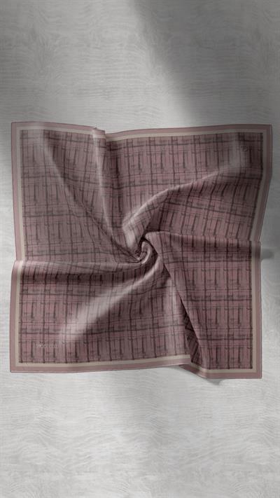 MONO DESEN EŞARP PEMBE-2