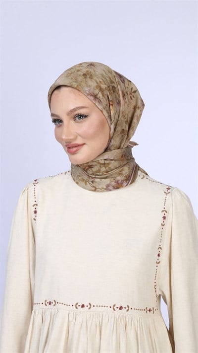 MYSTİC BLOOM DESEN EŞARP AÇIK YEŞİL