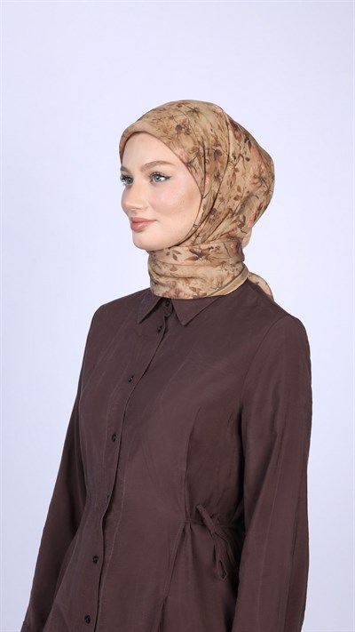 MYSTİC BLOOM DESEN EŞARP CAMEL