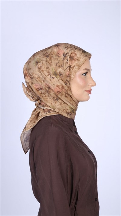 MYSTİC BLOOM DESEN EŞARP CAMEL