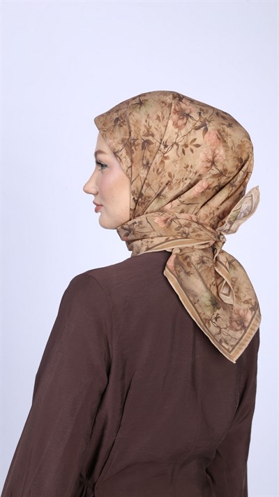 MYSTİC BLOOM DESEN EŞARP CAMEL