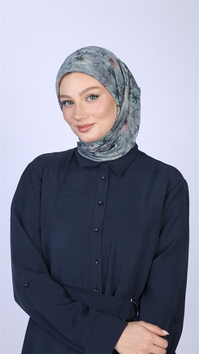 MYSTİC BLOOM DESEN EŞARP MAVİ