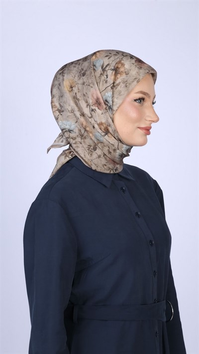 MYSTİC BLOOM DESEN EŞARP VİZON