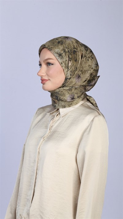 MYSTİC BLOOM DESEN EŞARP YEŞİL