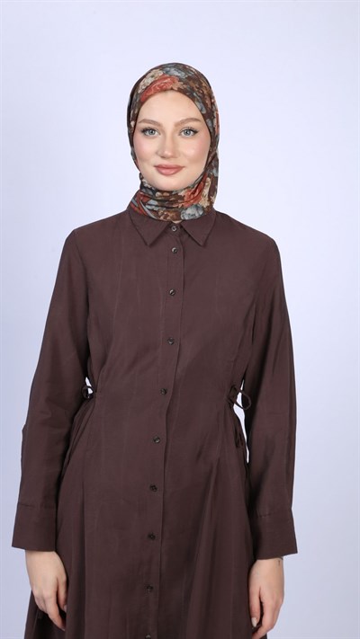 MYSTİC GARDEN DESEN EŞARP KAHVE