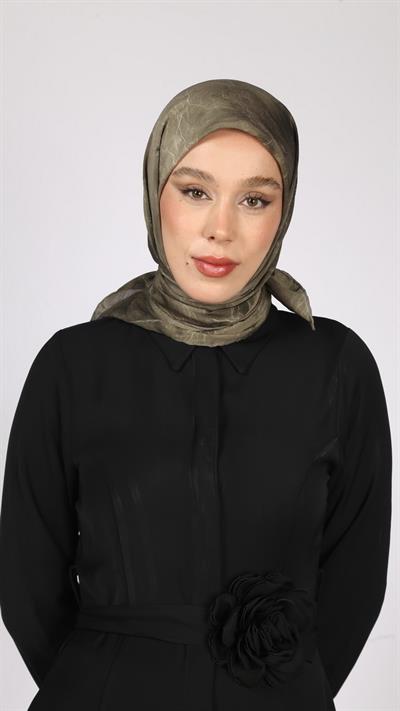 NOİR DESEN EŞARP KOYU YEŞİL