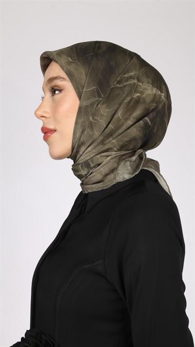 NOİR DESEN EŞARP KOYU YEŞİL