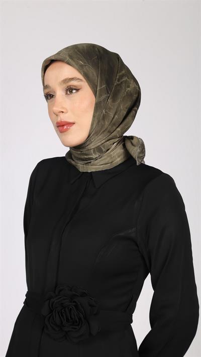 NOİR DESEN EŞARP KOYU YEŞİL