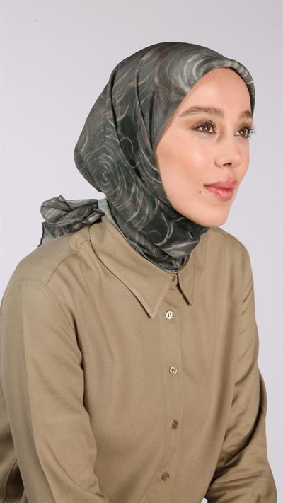 NORA DESEN EŞARP HAKİ YEŞİL