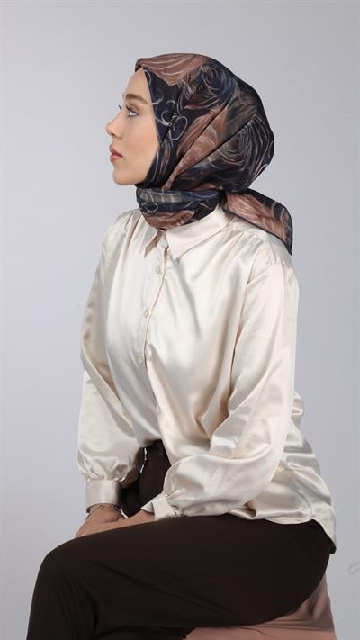 NORA DESEN EŞARP LACİVERT