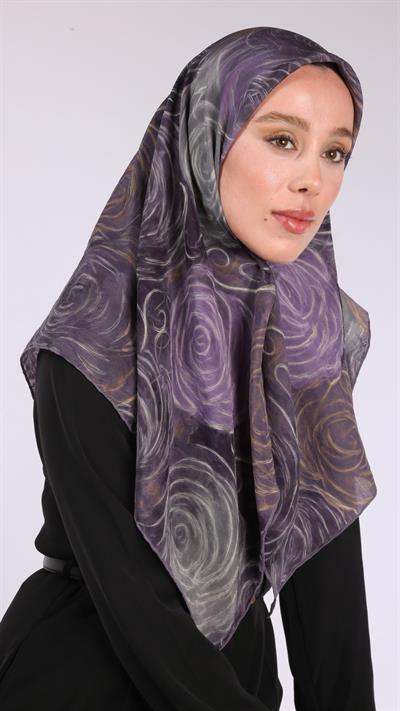 NORA DESEN EŞARP MOR