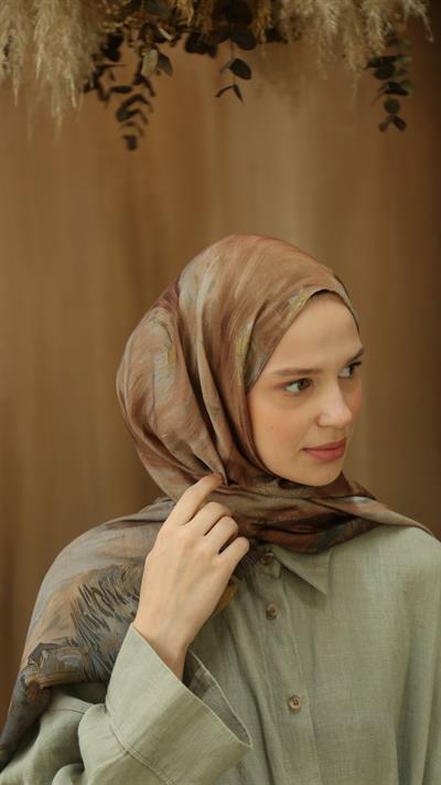 NOVA DESEN ŞAL KAHVE-6