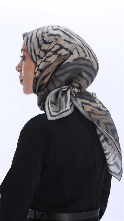OLVERA DESEN EŞARP SİYAH-3