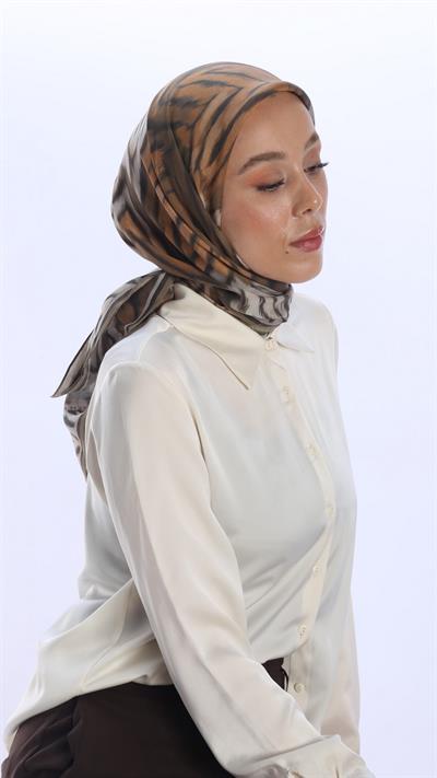 OLVERA DESEN EŞARP ZEYTİN YEŞİLİ-2