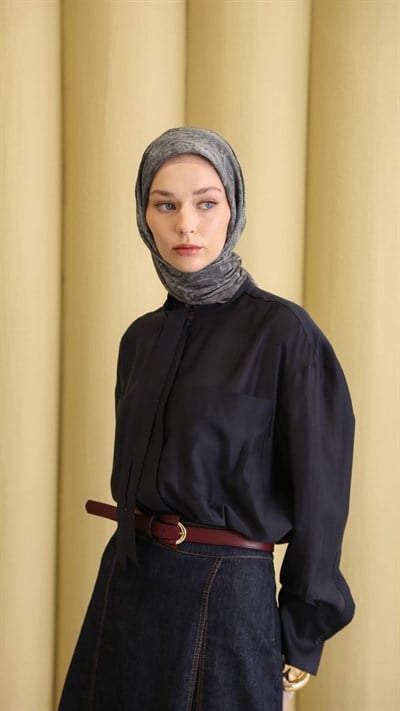 PAİSLEY DESEN EŞARP ANTRASİT