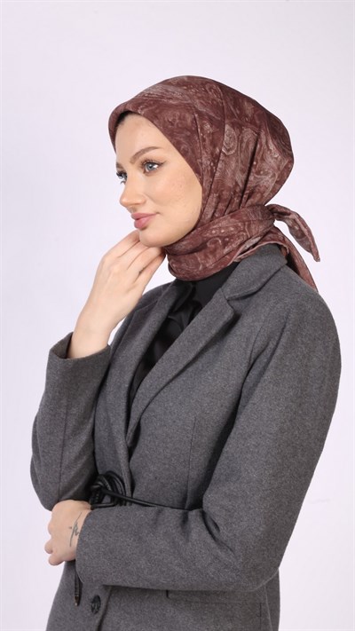 PAİSLEY DESEN EŞARP KİREMİT