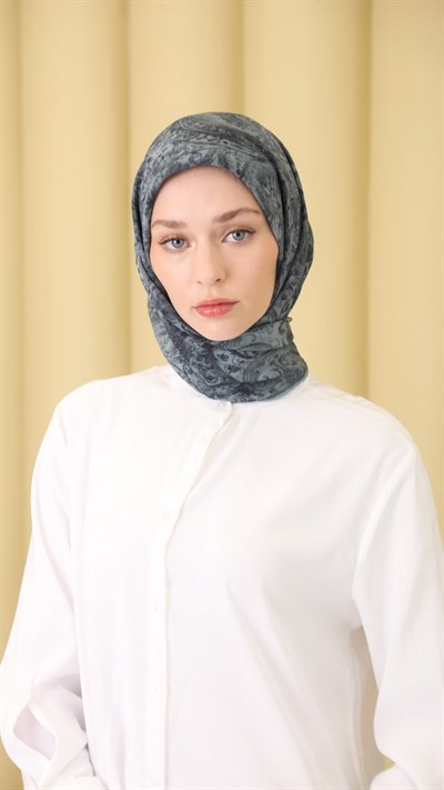 PAİSLEY DESEN EŞARP MAVİ