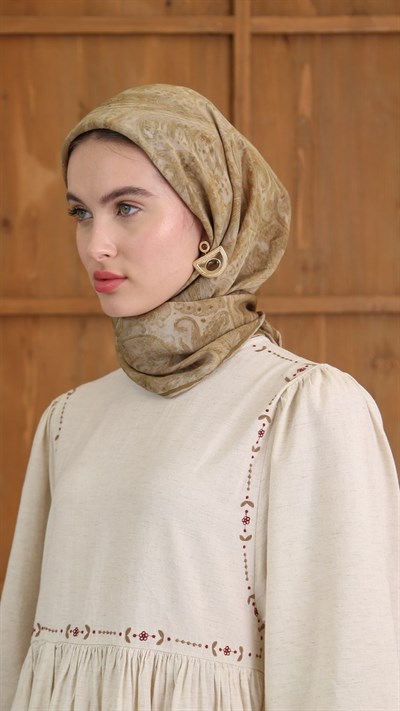 PAİSLEY DESEN EŞARP SARI