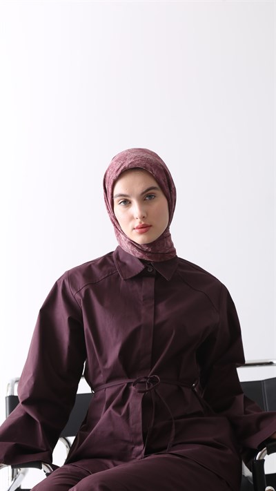 PAİSLEY DESEN EŞARP VİŞNE