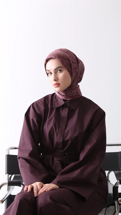 PAİSLEY DESEN EŞARP VİŞNE