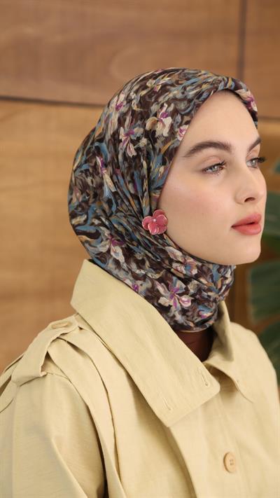 PALM DESEN EŞARP ACI KAHVE