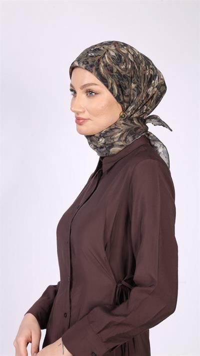 PALM DESEN EŞARP SİYAH YEŞİL