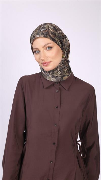 PALM DESEN EŞARP SİYAH YEŞİL