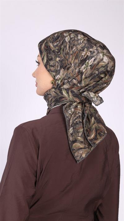PALM DESEN EŞARP SİYAH YEŞİL