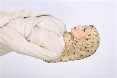 PERA DESEN EŞARP PASTEL SARI