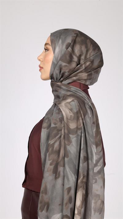 PEONY DESEN ŞAL GRİ
