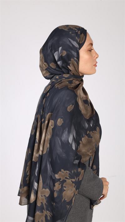 PEONY DESEN ŞAL LACİVERT