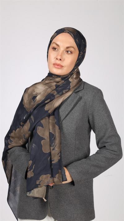PEONY DESEN ŞAL LACİVERT