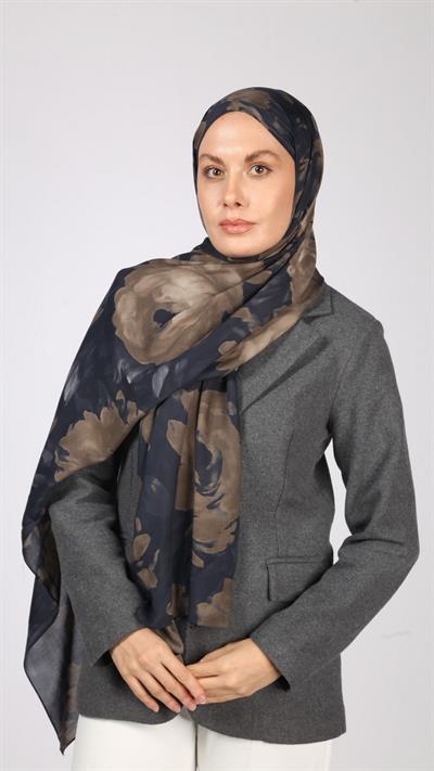 PEONY DESEN ŞAL LACİVERT