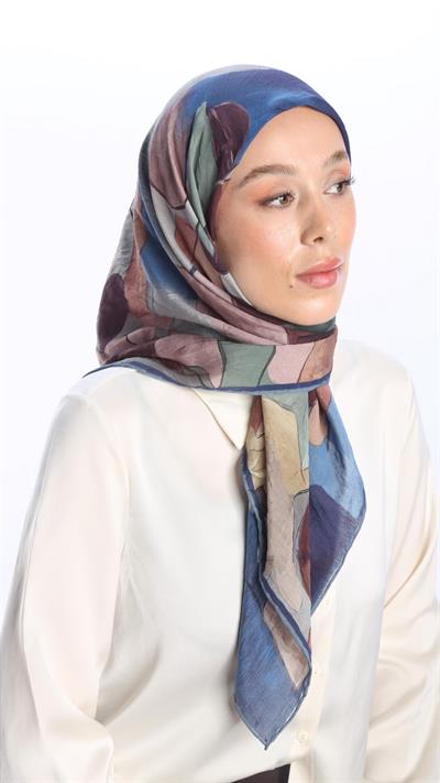 PETRA DESEN EŞARP LACİVERT-1