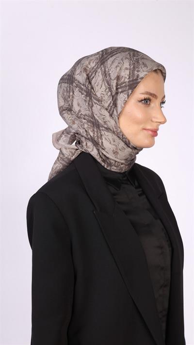 PLAİD DESEN EŞARP BEJ