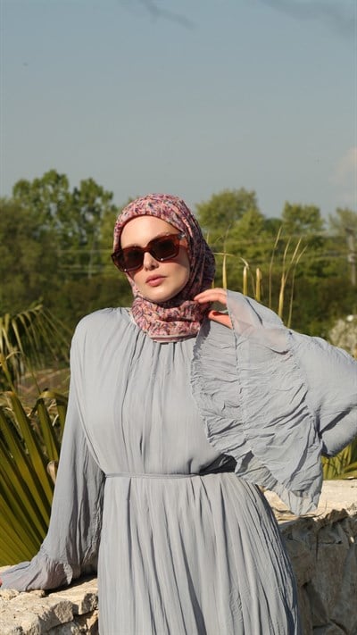PLUMEA DESEN EŞARP PEMBE