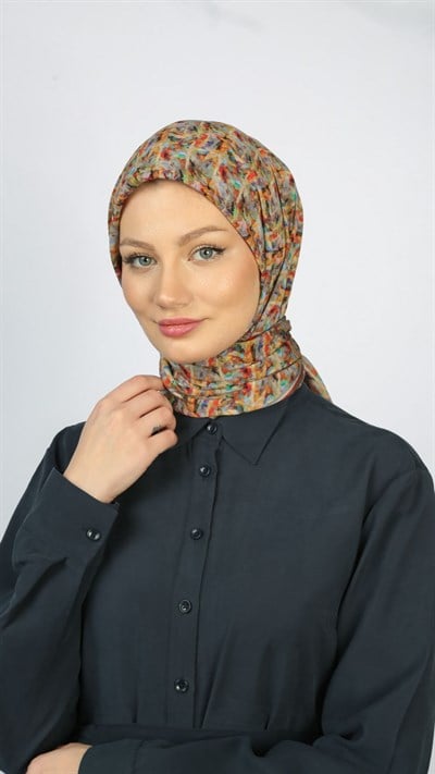PLUMEA DESEN EŞARP TURUNCU