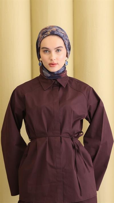 POPPY FLOWER DESEN EŞARP LACİVERT