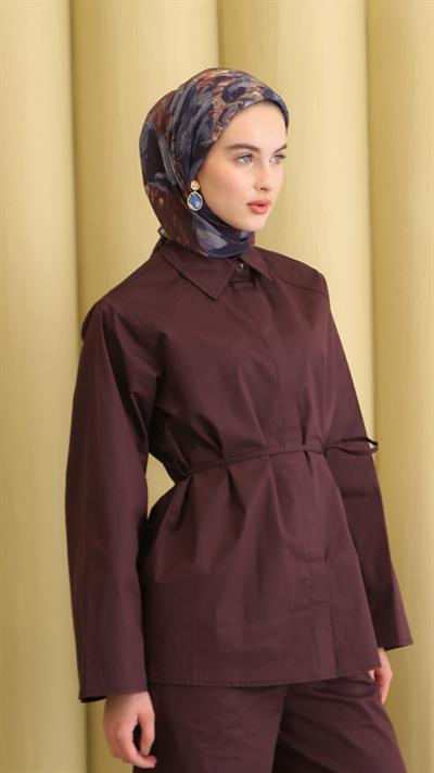 POPPY FLOWER DESEN EŞARP LACİVERT