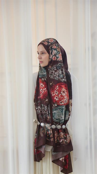 ROSE DESEN ŞAL KAHVE-9