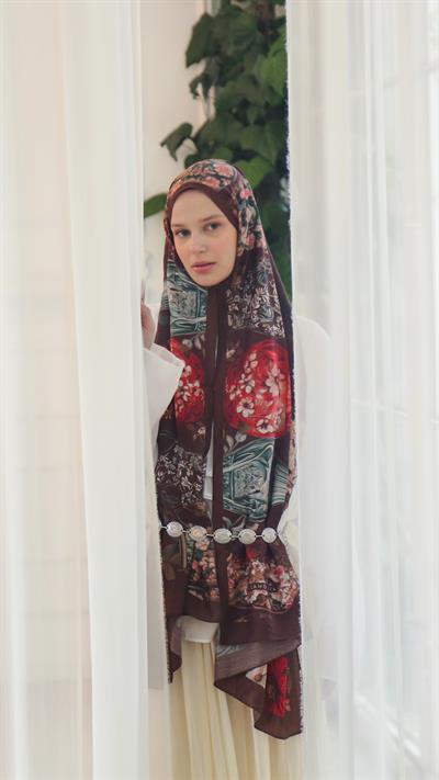 ROSE DESEN ŞAL KAHVE-9