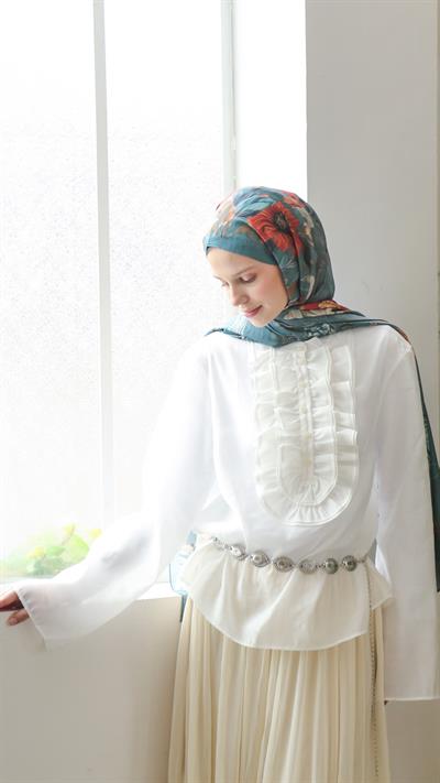 ROSE DESEN ŞAL TURKUAZ-8