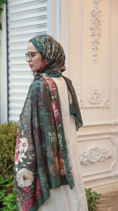 ROSE DESEN ŞAL ZÜMRÜT YEŞİL-5