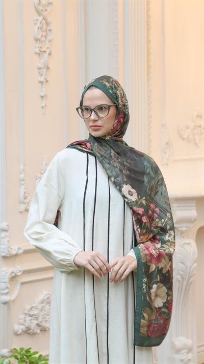 ROSE DESEN ŞAL ZÜMRÜT YEŞİL-5